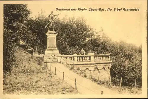 Gravelotte Moselle Denkmal Rhein. Jaeger-Bataillon Nr. 8 * / Gravelotte /Arrond. de Metz-Campagne