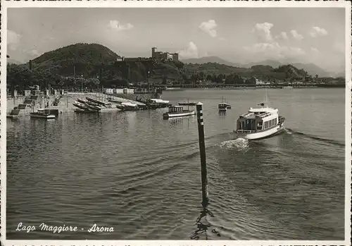 Arona Lago Maggiore Veduta dei Porto am Hafen Boot / Arona /Novara