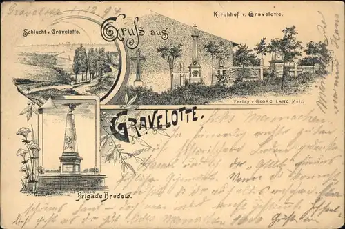 Gravelotte Moselle Schlucht Kirchhof Brigade Bredow x / Gravelotte /Arrond. de Metz-Campagne