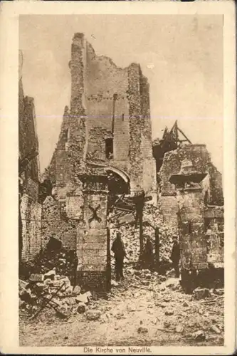 Neuville-Saint-Vaast Kirche Zerstoerung 1. Weltkrieg * / Neuville-Saint-Vaast /Arrond. d Arras