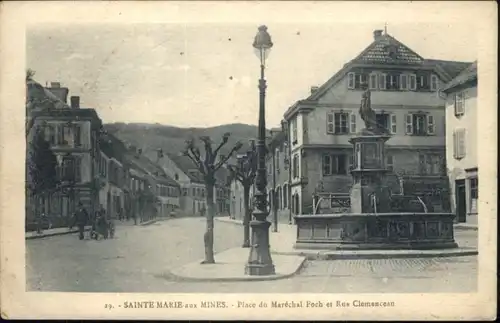 Sainte-Marie-aux-Mines Haut Rhin Sainte-Marie-aux-Mines Place du Marechal Foch Rue Clemenceau * / Sainte-Marie-aux-Mines Alsace /Arrond. de Ribeauville