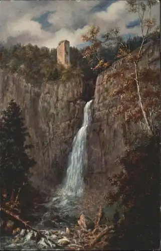Oberhaslach Bas Rhin Elsass Oberhaslach Burg Nideck Wasserfall * / Oberhaslach /Arrond. de Molsheim
