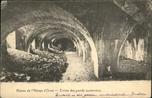 Luxemburg Wallonie Orval Ruines Abbaye Entree grands souterrains * / Aarle /Aarlen