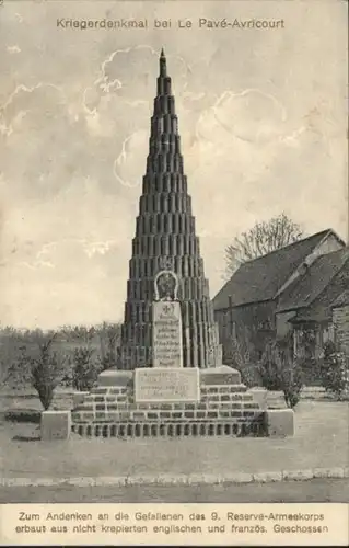 Avricourt Sarrebourg Le Pave-Avricourt Krieger Denkmal  x / Avricourt /Arrond. de Sarrebourg