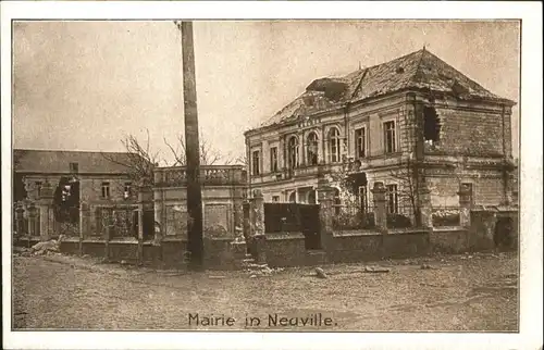 Neuville Philippeville Neuville Mairie Zerstoerung * / Neuville-le-Chaudron /Philippeville