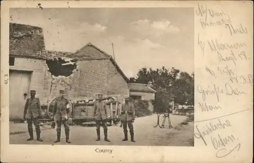 Courcy Marne Soldaten Zerstoerung x / Courcy /Arrond. de Reims