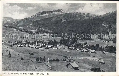 Riezlern Kleinwalsertal Vorarlberg Panorama mit Hoch Ifen Kat. Mittelberg