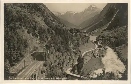 Wassen UR Gotthardbahn Reuss Windgaelle Tunnel * / Wassen /Bz. Uri