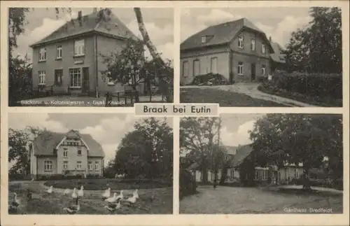 Braak Bosau Baeckerei-Kolonialwaren Gust. Knaack Gasthaus Bredfeldt * / Bosau /Ostholstein LKR