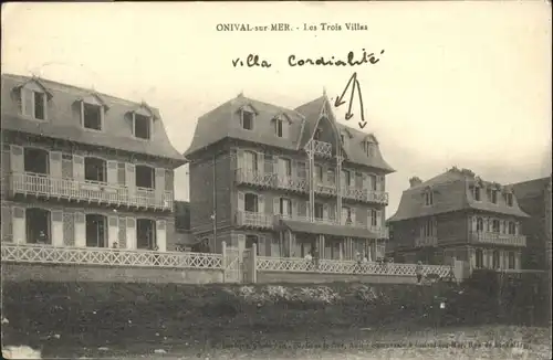 Onival Somme Onival Les Trois Villas x / Ault /Arrond. d Abbeville