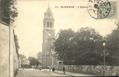 Saint-Mande Val-de-Marne Eglise x / Saint-Mande /Arrond. de Nogent-sur-Marne