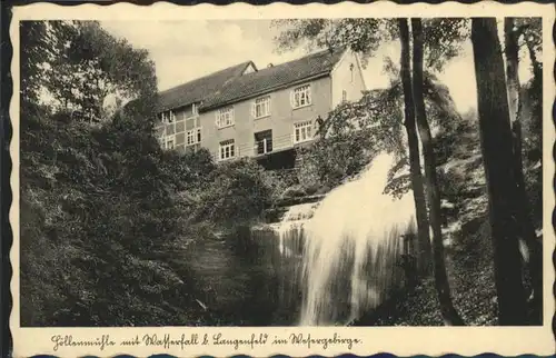 Langenfeld Grafschaft Schaumburg  Hoellenmuehle Wasserfall x / Hessisch Oldendorf /Hameln-Pyrmont LKR