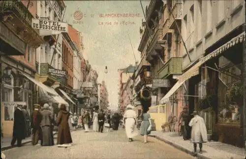 Blankenberghe la Rue de l'Eglise x