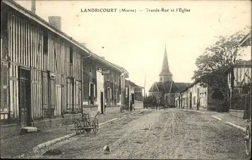 Landricourt Marne Grande Rue Eglise x / Landricourt /Arrond. de Vitry-le-Francois