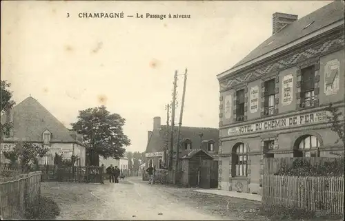 Champagne Sarthe Passage a Niveau * / Champagne /Arrond. de Mamers