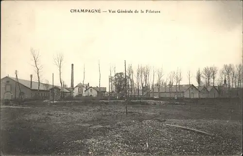 Champagne Sarthe Vue Generale de la Filature * / Champagne /Arrond. de Mamers