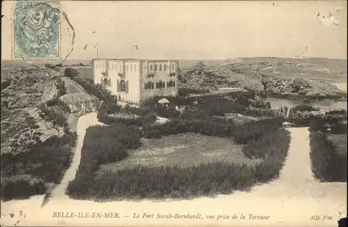 Belle-Ile-en-Mer Fort Sarah-Bernhardt Terrasse x / Ile breton Atlantique /