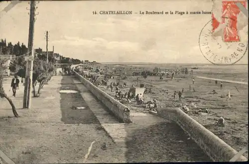 Chatelaillon-Plage Boulevard Plage Maree Basse x / Chatelaillon-Plage /Arrond. de La Rochelle