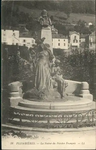 Plombieres Statue du Peintre Francais x