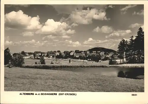 Altenberg Erzgebirge Panorama mit Geisingberg Kat. Geising