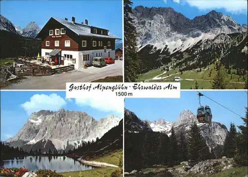 Ehrwald Tirol Ehrwalder Alm Gasthof Alpengluehn Gondelbahn * / Ehrwald /