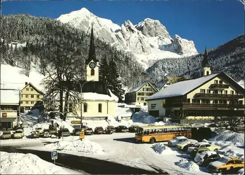 Wildhaus SG Postplatz Schafberg Kirche  x / Wildhaus /Bz. Toggenburg