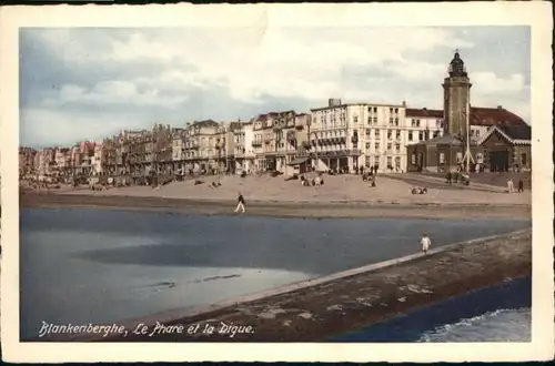 Blankenberghe le Phare la Digue *