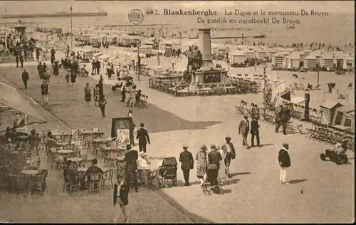 Blankenberghe la Digue le Monument de Bruyn *