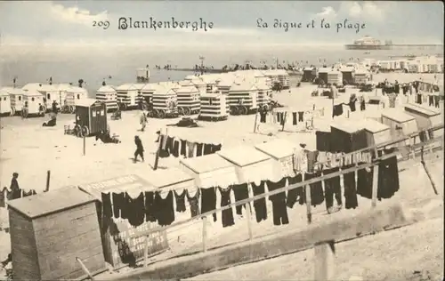 Blankenberghe la Digue la Plage *