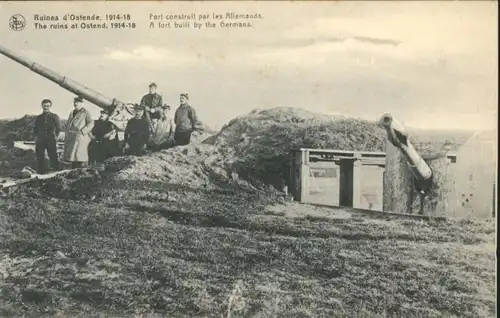 ws85795 Ostende Flandre Ostende Fort construit par les Allemands Zerstoerung * Kategorie.  Alte Ansichtskarten