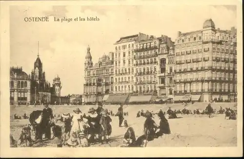 ws85812 Ostende Flandre Ostende la Plage les Hotels x Kategorie.  Alte Ansichtskarten