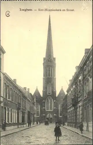 Iseghem Flandre Sint-Hiloniuskerk Straat * /  /