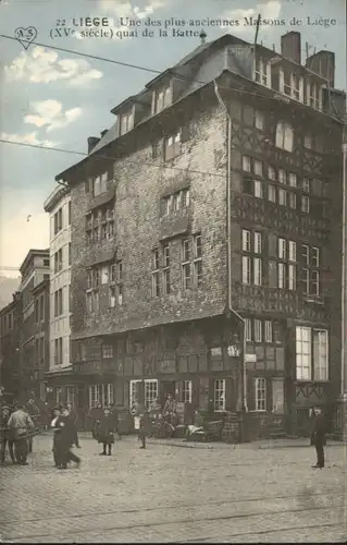 ws90005 Liege Luettich Liege Maison Liege Quai Batte x Kategorie. Luettich Alte Ansichtskarten