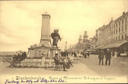 Blankenberghe Digue Monument Debruyne Lippens *