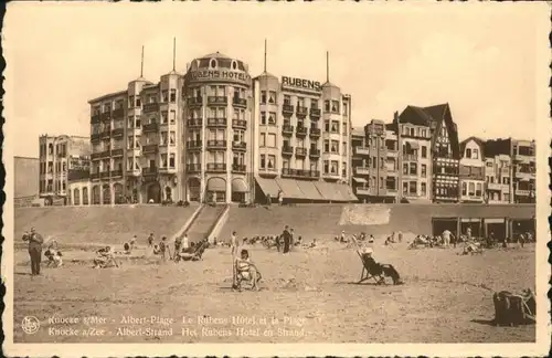 Knocke-sur-Mer Knocke-sur-Mer Zee Albert-Plage Strand Rubens Hotel  * /  /
