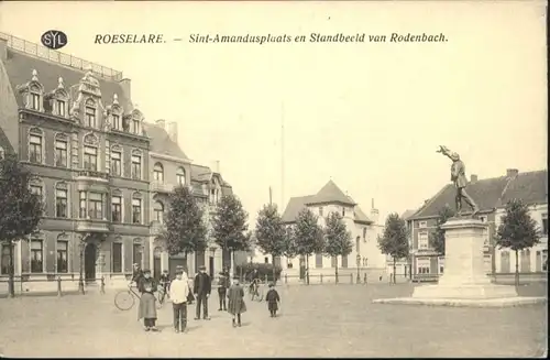 Roeselare West-Vlaanderen Roeselare Sint-Amandusplaats Standbeeld van Rodenbach * /  /