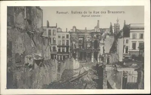 Namur Rue Brasseurs Ruines Zerstoerung *