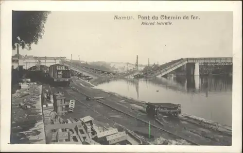 Namur Pont Chemin Fer Zerstoerung *