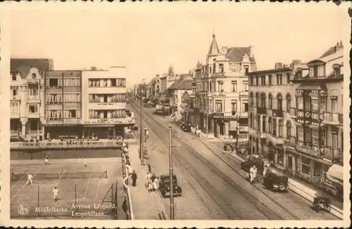 Middelkerke Avenue Leopold Leopoldlaan Tennisplatz *