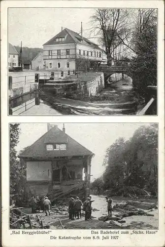Bad Berggiesshuebel Badehotel zum Saechsischen Haus Katastrophe 1927 *