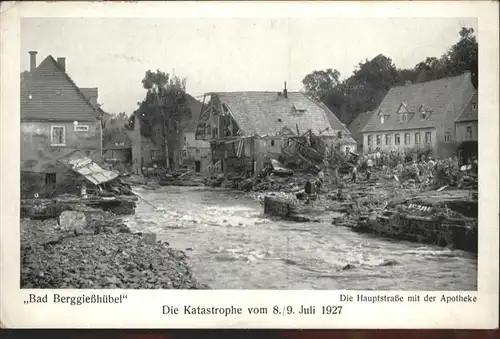 Bad Berggiesshuebel Hauptstrasse Apotheke Flutkatastrophe 1927 *