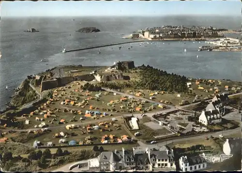 Saint-Malo Ille-et-Vilaine Bretagne Saint-Servan Fliegeraufnahme le Camping de la Cite d'Aleth * / Saint-Malo /Arrond. de Saint-Malo