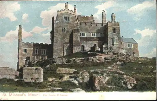 Saint Michaels Mount Castle Entrance / United Kingdom /