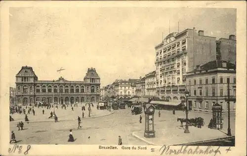wb10335 Bruxelles Bruessel Gare du Nord x Kategorie.  Alte Ansichtskarten