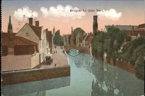 wb10350 Bruges Flandre Bruges le Quai Vert x Kategorie.  Alte Ansichtskarten