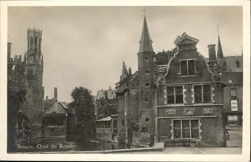 wb10353 Bruges Flandre Bruges Quai du Rosaire * Kategorie.  Alte Ansichtskarten