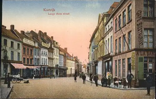 Kortrijk West-Vlaanderen Kortrijk Lange streen straat * / Courtrai /