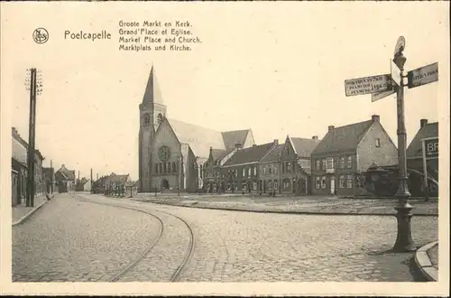 Poelcapelle Groote Markt en Kerk *