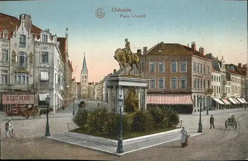 wb10685 Ostende Flandre Ostende Place Leopold x Kategorie.  Alte Ansichtskarten