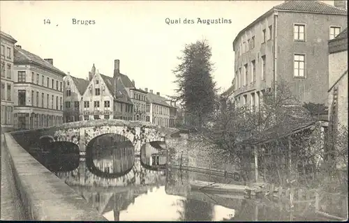 wb13741 Bruges Flandre Bruges Quai Augustins * Kategorie.  Alte Ansichtskarten